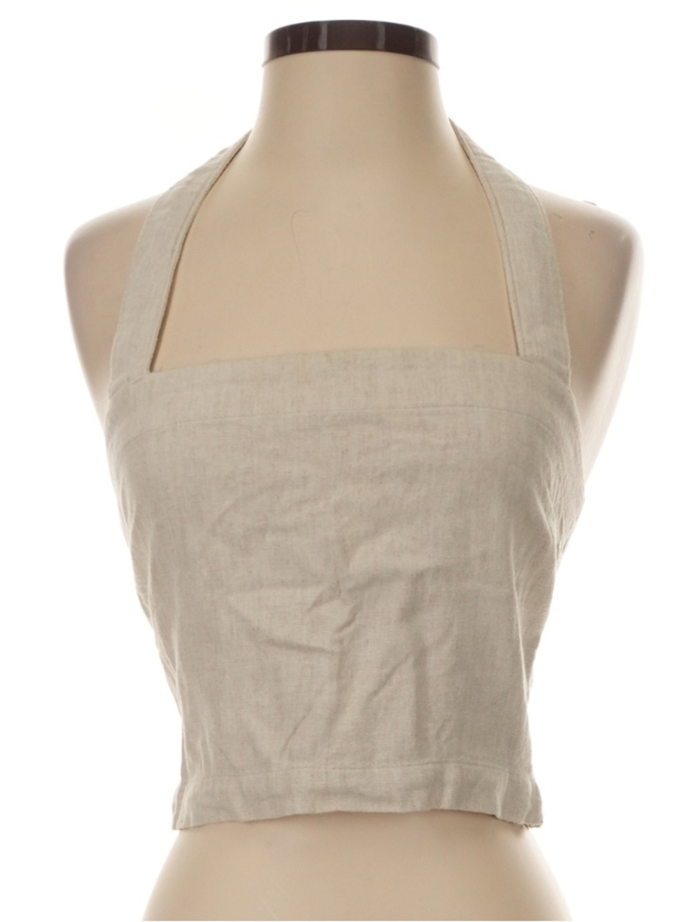 Abercrombie and Fitch Linen blend halter crop top Large